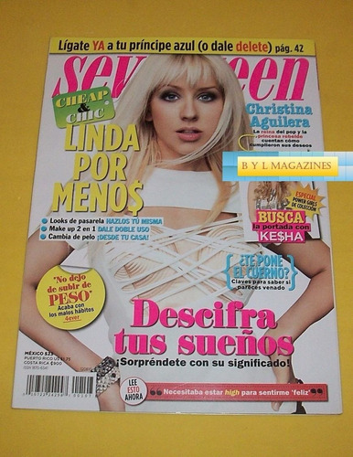 Imagen 1 de 5 de Christina Aguilera Revista Seventeen Mexico 2010