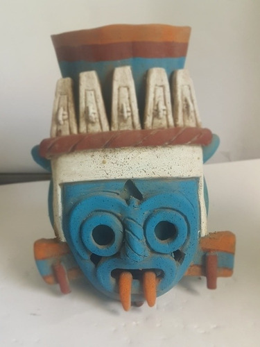 Vasija Tlaloc Artesania Prehispanica Azteca Dios Del Agua 