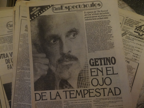 Clarin Espectaculos 1989 Octavio Getino Cine Argentino Lynch