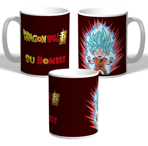 Taza Personalizada De Dragon Ball - Goku Blue - Cerámica