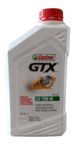 Aceite Castrol Gtx Sae 15w40 X 1 Litro