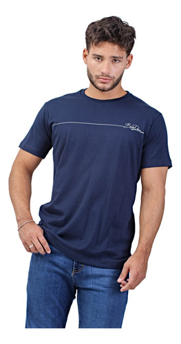 Remera Seal Azul Marino, Hombre. Bravo Jeans. Talle S Al 4xl