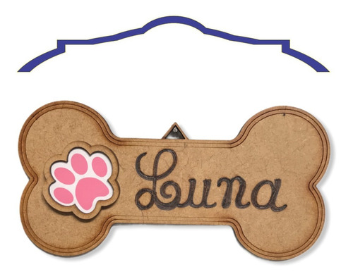 Placa Casa De Cachorro Pets Decoração Gravamos O Nome 30x15c