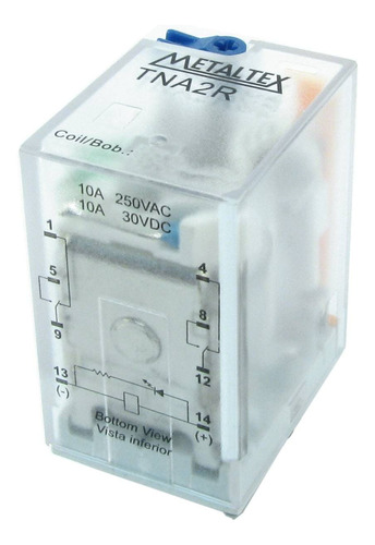 Relé Subminiatura 8 Pinos 220vca 5a 2 Rev Tna2ra4 Metaltex