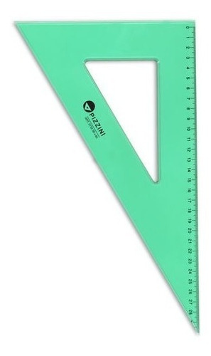 Escuadra Pizzini 3732 Verde 30 Cm Dibujo Tecnico X1