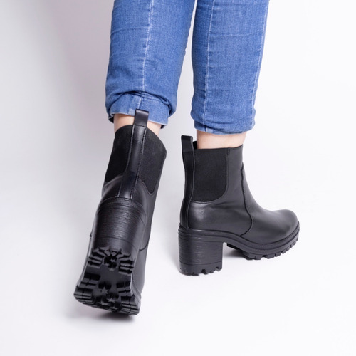 Bota Estilo Combat Casual Cuero Vacuno Genuino