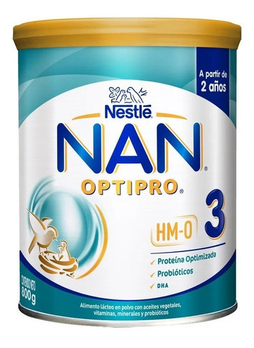 Fórmula Infantil Nan 3 Optipro Sabor Milk