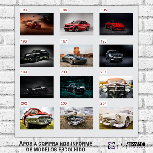 Imagem 10 de 10 de 5 Pôster Cartaz Carro Esport Classico P/ Emoldurar 40x30 - 2