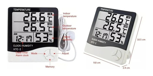 Higrómetro Digital Htc-2 Para Cámaras De Refrigeración