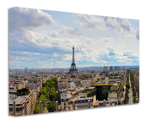 Cuadro París Torre Eiffel Canvas Grueso Crs18 90x60