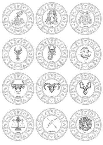 Vectores  Formato Cdr Signos Del Zodiaco V3