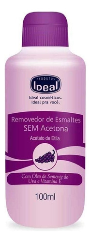 Removedor De Esmaltes Ideal Sem Acetona 100ml