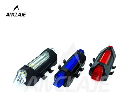 Luz Led Recargable Usb Trasera Bicicleta, Ciclismo Lampara