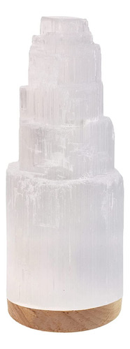 Lámpara De Cristal De Selenita 12-18 Cm Curación Meditación