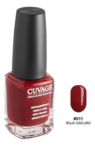 Esmaltes De Uñas Tradicional Sin Tacc Cuvage Pro Keratine Color #011 - Rojo oscuro