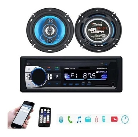 Radio Para Auto + Parlantes 6x9 Bluetooth Control