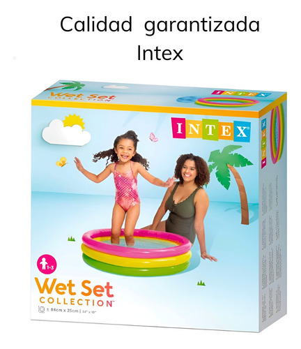 Piscina Inflable Redonda Para Niños Intex 86 X 25 Cm