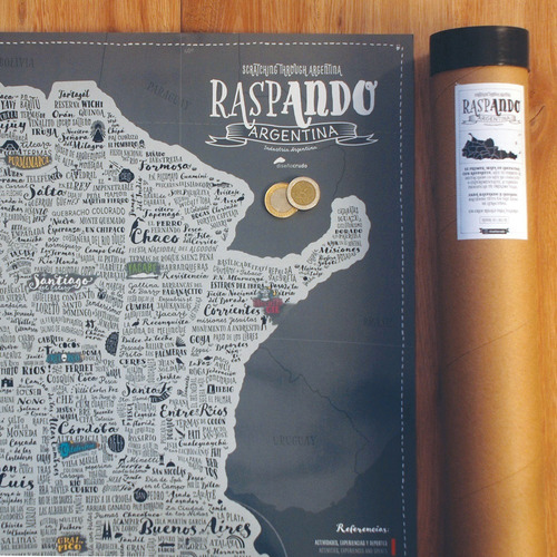 Imagen 3 de 10 de Mapa De Argentina Con Raspadita Raspando