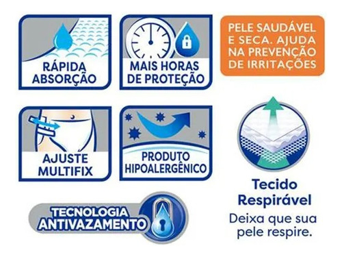 Fralda Geriátrica Tena Slip Dermacare Tamanho G Com 24 Unida