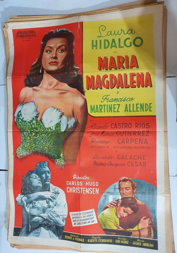 Antiguo Afiche De Cine Original-maria Magdalena-sb