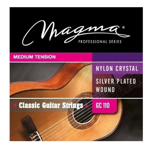 Encordado Guitarra Clasica Magma Gc110 Tension M Crystal