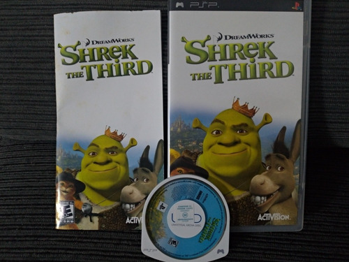 Jogo Psp Umd Shrek The Thitrd Impecável Completo (Usado)