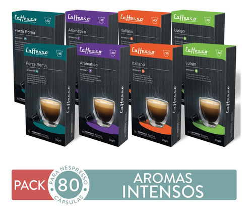 Pack 80 Cápsulas Aromas Intensos - Para Nespresso