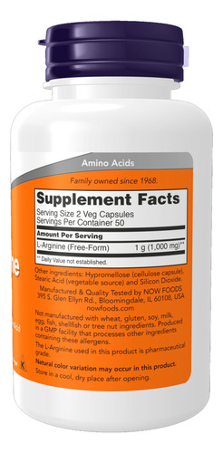 Inositol Vitamina Now Foods 100 Cápsulas Vegetales 500mg