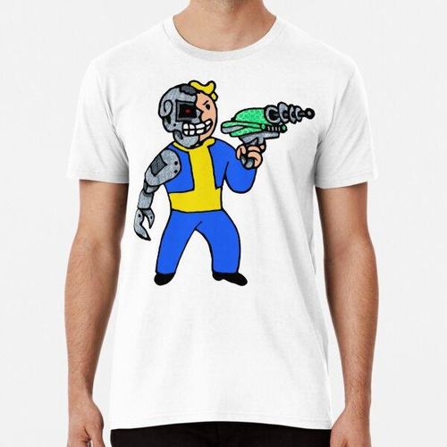 Remera Fallout 3 Cyborg Vault Boy Algodon Premium