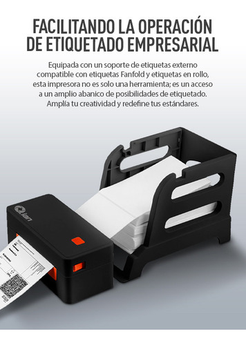 Impresora De Etiquetas Térmica Qian, Bluetooth+Usb,108mm,Con Soporte de Etiquetas, Para Windows/Mac/Android/iOS Qop-t18ub-le