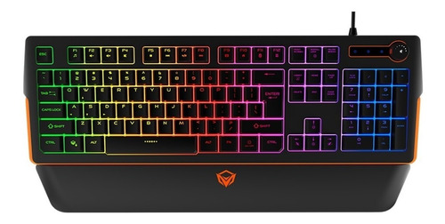 Teclado Gamer Alambrico K9520 Apoya Muñecas Rgb Meetion