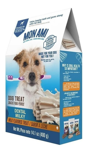 Golosina Snack Para Perro Mon Ami  Dental Milk X 400 Gr