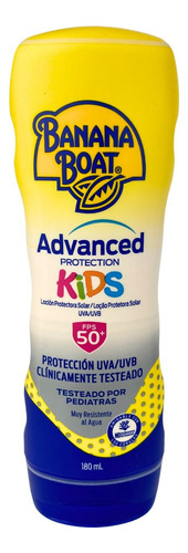 Banana Boat Advanced Kids Bloqueador Solar Fps50 De 180ml