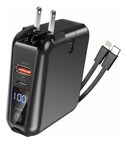 Cargador Portatil Conector Ca Telefono Usb 15000 Mah Pd