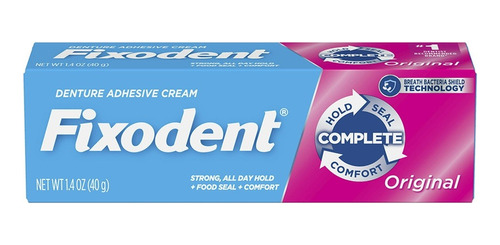 Adhesivo Fixodent Dental Adhesive Cream Dura Todo El Dia 