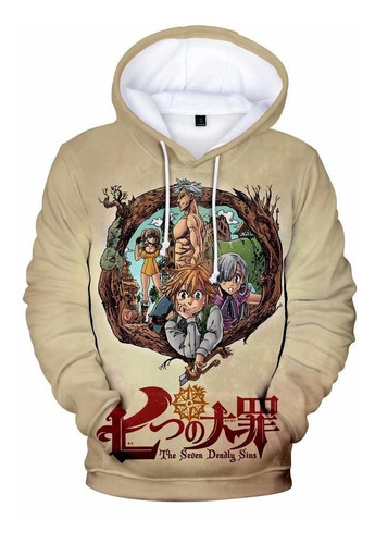 Anime Los Siete Pecados Deadly Sudadera Con Capucha De Impre