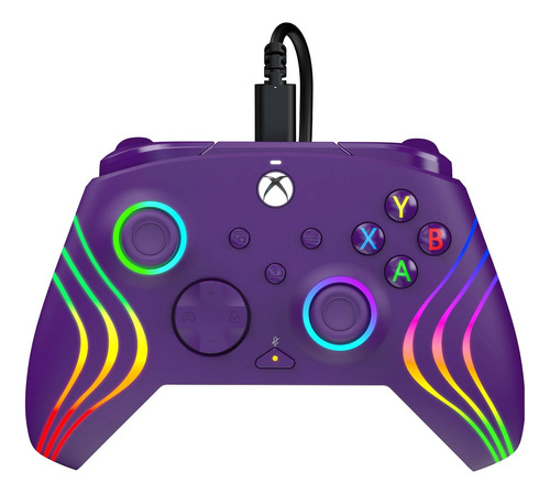 Control Joystick Xbox Serie X/s Pc Purple Afterglow Rgb Usb