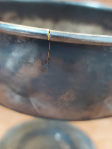Antiguo Soporte O Base Para Botellas Baño De Plata Dañado (Usado)