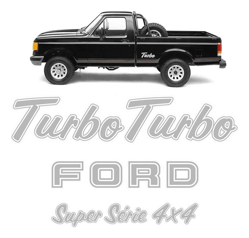 Adesivos Ford F-1000 1993/1995 Turbo Super Série 4x4 Prata