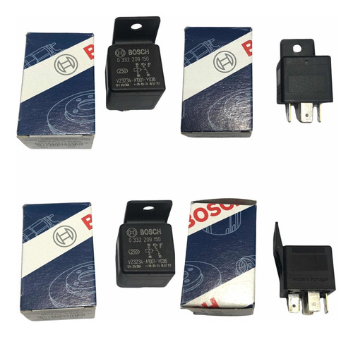 Set 4x Relay Bosch Relé Eléctrico Automotriz 12v 5 Pin 30a