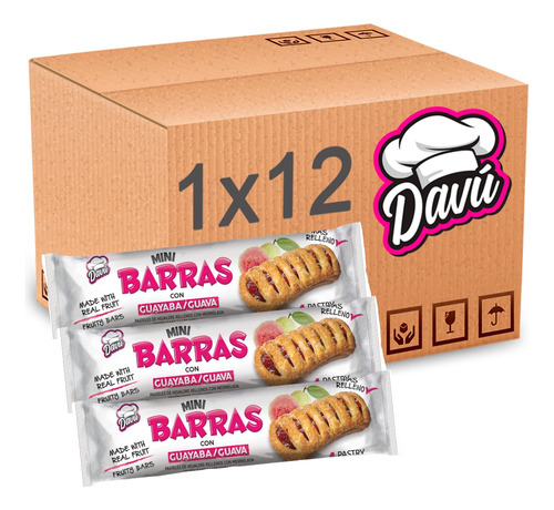 Galletas De Ojadre Sabor A Guayaba Davu 100g 12u