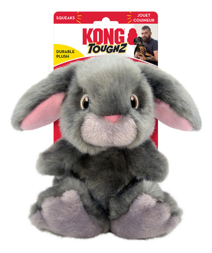 Kong Conejo Toughz Juguete Peluche Para Perro Color Gris