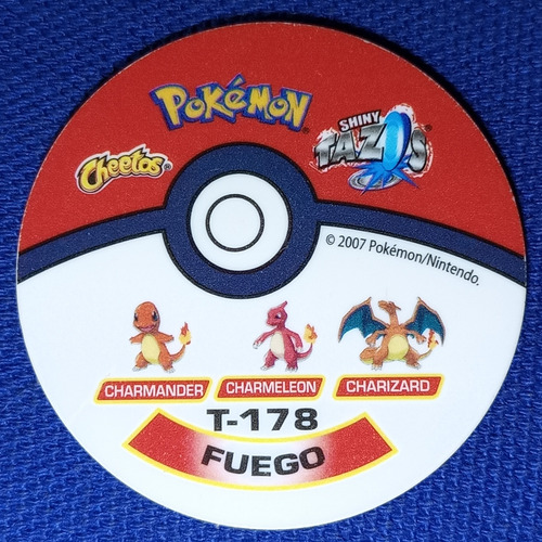Charmander T-178 Pokémon Tazo Shiny 2007 Cheetos (Usado)