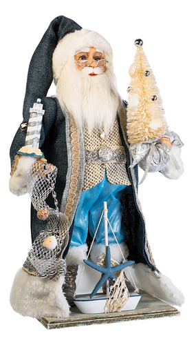 Kurt S. Adler Kringle Klaus - Santa Nutico Con Figura De Rbo