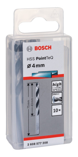 Broca Metal Hss Pointteq 4.0mm Pack 10 Pcs (bosch)