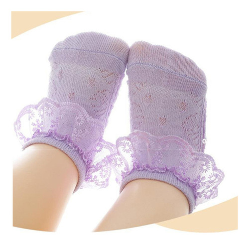 5 Pares De Calcetines De Algodón Con Encaje Para Niños Prima
