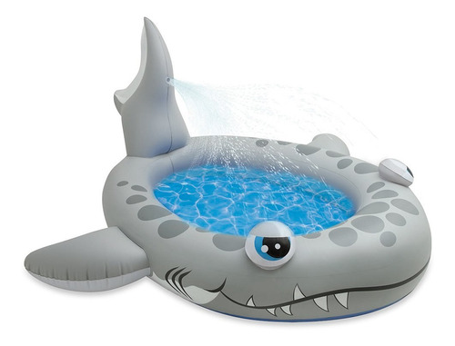 Imagen 1 de 1 de Pileta inflable tiburón Intex Sandy Shark Spray Pool 57433 159L gris