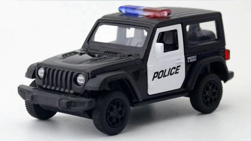 Auto De Colección Jeep Wrangler Rubicón Policía Escala 1:36