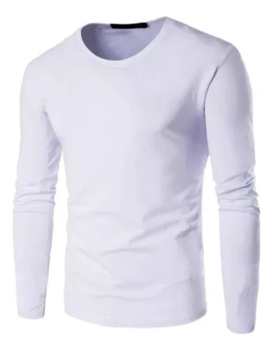 Pack 3 Camisetas Algodón Cuello Redondo Manga Larga Hombre
