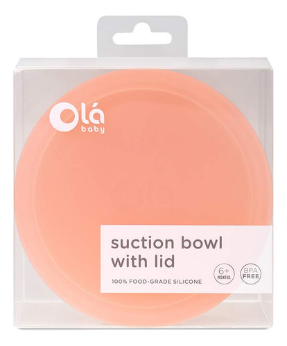 Olababy - Tazón De Succión 100% Silicona Con Tapa Para Alime